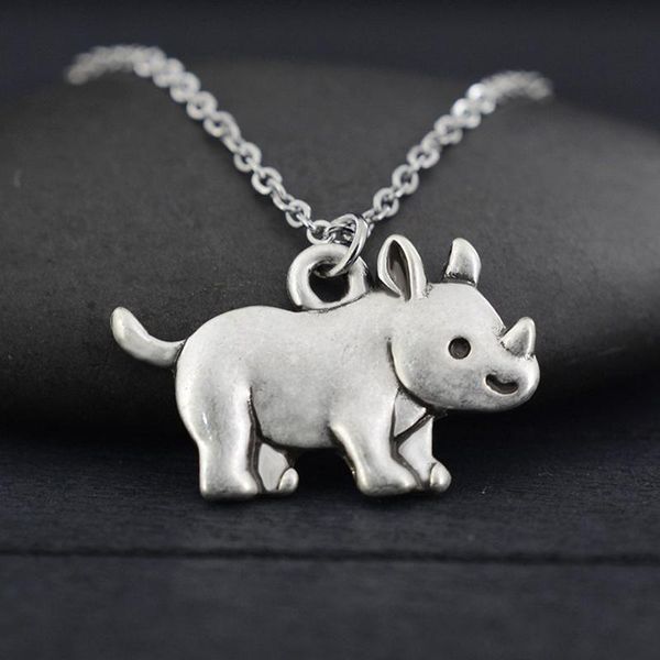 pendant necklaces vintage silver color stainless steel long chains rhino charms necklace collier femme for women jewelry
pendant necklaces vintage silver color stainless steel long chains rhino charms necklace collier femme for women jewelry