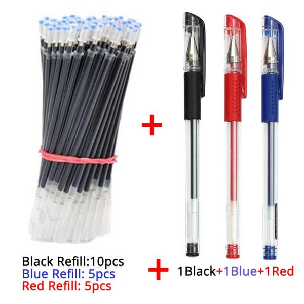 gel pens pen refill set black blue red ink student ballpoint fast dry tip 0.5mm school&office writing supplies stationery
gel pens pen refill set black blue red ink student ballpoint fast dry tip 0.5mm school&office writing supplies stationery