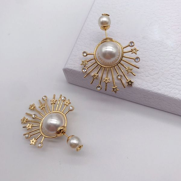 designer jewelry pearl sunflower female family irregular exaggerated earrings net red star same style, Silver
designer jewelry pearl sunflower female family irregular exaggerated earrings net red star same style, Silver