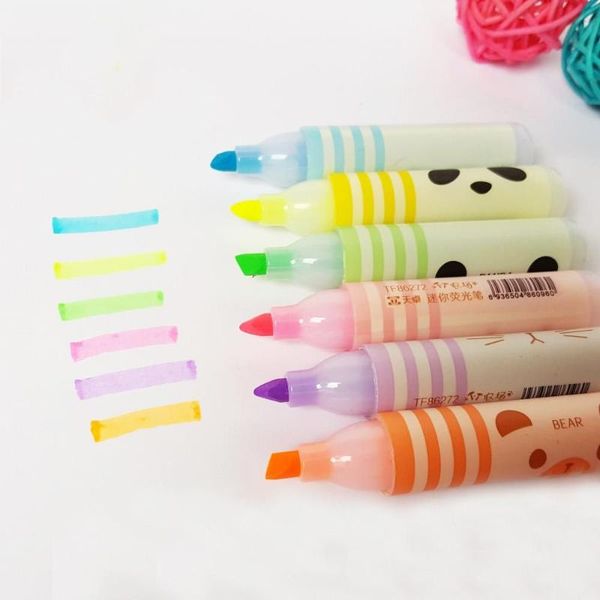 highlighters 6pcs mini cartoon animals lovely paint marker pens drawing liquid chalk stationery school office art supplies, Black;red
highlighters 6pcs mini cartoon animals lovely paint marker pens drawing liquid chalk stationery school office art supplies, Black;red