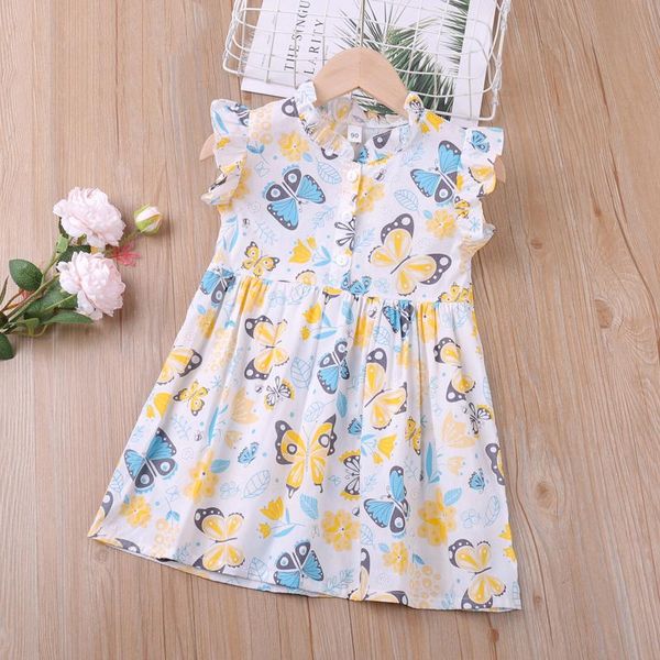 dress girl summer 2021 light sleeveless butterfly print sundress clothes kid girl's dresses, Red;yellow
dress girl summer 2021 light sleeveless butterfly print sundress clothes kid girl's dresses, Red;yellow