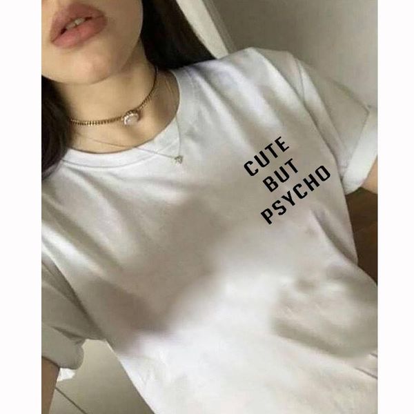 harajuku t shirt for women cute but psycho tumblr saying clothing pocket tee shirts women's t-shirt, White
harajuku t shirt for women cute but psycho tumblr saying clothing pocket tee shirts women's t-shirt, White
