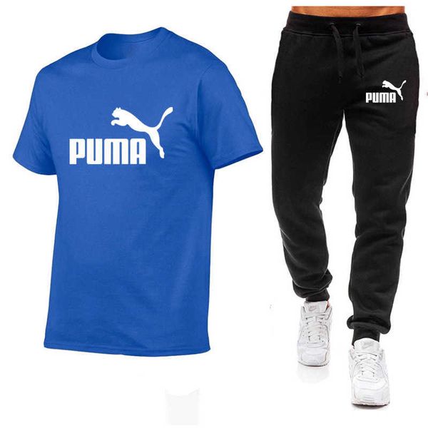 2021 summer sports and leisure shorts men's running training shorts and t-shirt set large shorts, Gray