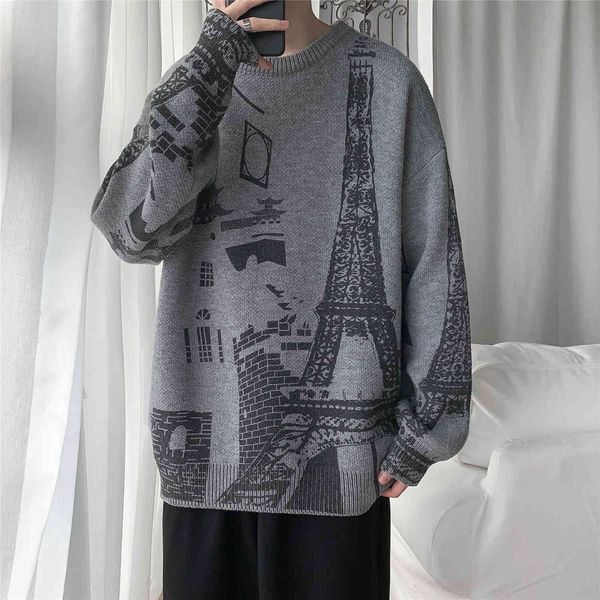 men's hoodies & sweatshirts black/white/gray autumn winter fashion print knitted sweaters men clothes 2021 o-neck loose casual pul
men's hoodies & sweatshirts black/white/gray autumn winter fashion print knitted sweaters men clothes 2021 o-neck loose casual pul
