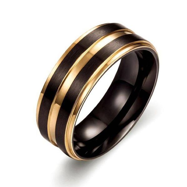 wedding rings 7mm bands grooved gold line ring black matte male engagement jewelry, Slivery;golden
wedding rings 7mm bands grooved gold line ring black matte male engagement jewelry, Slivery;golden