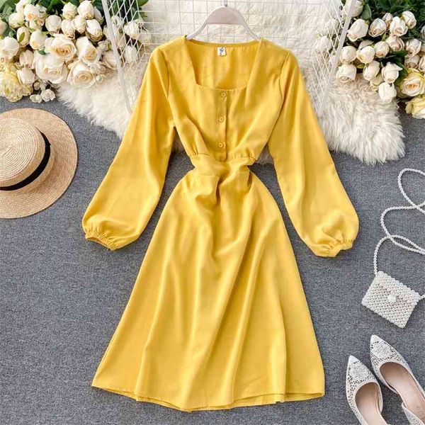 woman vintage square neck slim long sleeves a-line dress lady solid color casual vestidos l255 210527, Black;gray
woman vintage square neck slim long sleeves a-line dress lady solid color casual vestidos l255 210527, Black;gray