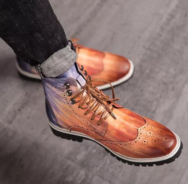 dress shoes men's fashion pu leather boots handmade casual formal stylish zapatos de hombre 4m969, Black
dress shoes men's fashion pu leather boots handmade casual formal stylish zapatos de hombre 4m969, Black
