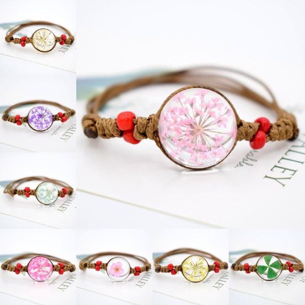 fresh art fan dried flowers glass beads bracelet ten peach blossom plant specimens flower time gem style lucky clover charm bracelets, Golden;silver
fresh art fan dried flowers glass beads bracelet ten peach blossom plant specimens flower time gem style lucky clover charm bracelets, Golden;silver