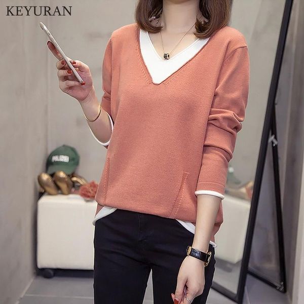 women's sweaters plus size xl-4xl women knitted sweater 2021 autumn winter pullovers full sleeve ladies loose jumpers female l3721, White;black
women's sweaters plus size xl-4xl women knitted sweater 2021 autumn winter pullovers full sleeve ladies loose jumpers female l3721, White;black