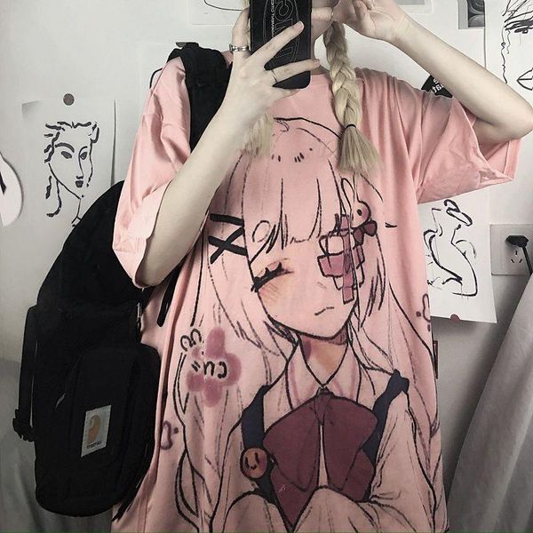 women's t-shirt y2k aesthetic cute cartoon sweet girl japanese streetwear harajuku pink kawaii casual vintage loose summer women ts, White
women's t-shirt y2k aesthetic cute cartoon sweet girl japanese streetwear harajuku pink kawaii casual vintage loose summer women ts, White