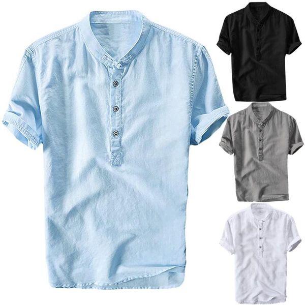 men's t-shirts mens short sleeve linen t shirts casual henley button up band collar summer beach men clothing 3xl dark blue, White;black
men's t-shirts mens short sleeve linen t shirts casual henley button up band collar summer beach men clothing 3xl dark blue, White;black