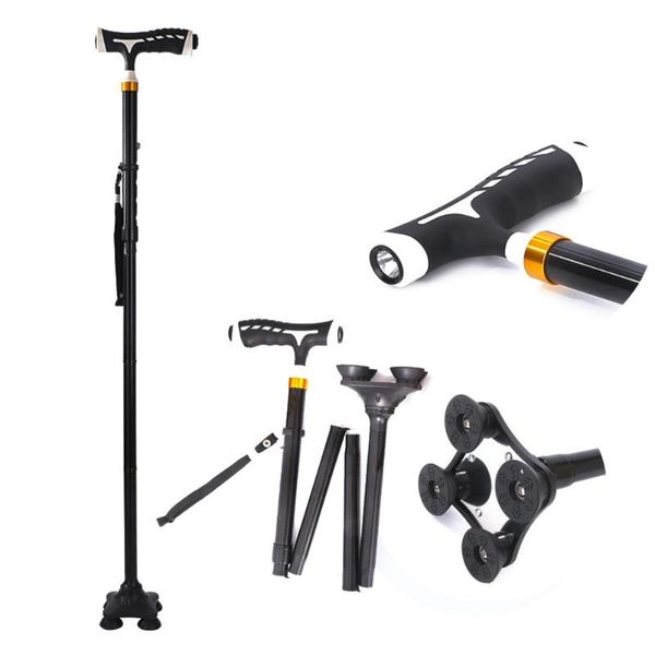 trekking poles collapsible cane elderly people four-legged non-slip aluminum alloy crutches with light for the elder smart
trekking poles collapsible cane elderly people four-legged non-slip aluminum alloy crutches with light for the elder smart
