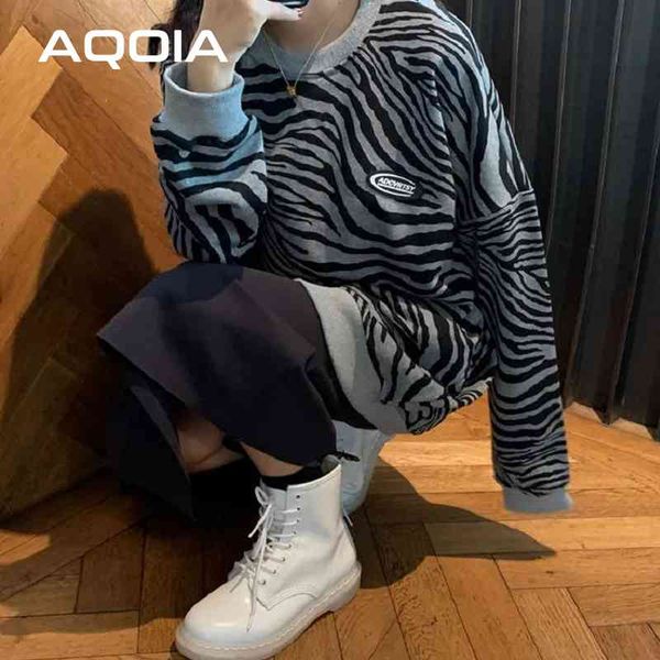 streetwear loose cotton female pullovers winter zebra pattern women's sweatshirt plus size ins fashion woman hoodlies 210521, Black
streetwear loose cotton female pullovers winter zebra pattern women's sweatshirt plus size ins fashion woman hoodlies 210521, Black