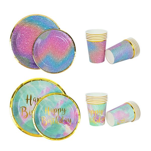 disposable dinnerware 30pcs creative rainbow starry party happy birthday cup plate napkins tableware kit for wedding supplie
disposable dinnerware 30pcs creative rainbow starry party happy birthday cup plate napkins tableware kit for wedding supplie