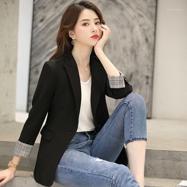 blazer women spring and autumn suit women's jacket flow veste femme suits & blazers, White;black 
blazer women spring and autumn suit women's jacket flow veste femme suits & blazers, White;black