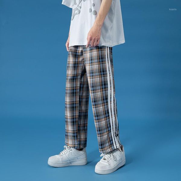 men's pants 2021 trendy plaid streetwear comfortable pant summer loose casual all-match korean joggers trousers, Black
men's pants 2021 trendy plaid streetwear comfortable pant summer loose casual all-match korean joggers trousers, Black