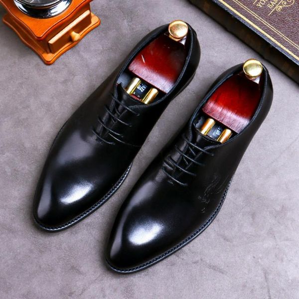 autumn men pointed toe shoes genuine leather luxury mens fashion dress lace up blue wedding male, Black
autumn men pointed toe shoes genuine leather luxury mens fashion dress lace up blue wedding male, Black