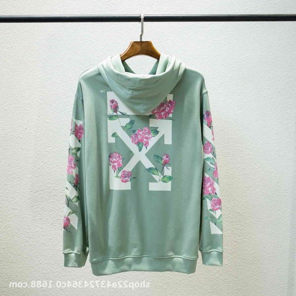 off hoodie arrow rose print ow european large loose men's and women's pullover, Black
off hoodie arrow rose print ow european large loose men's and women's pullover, Black