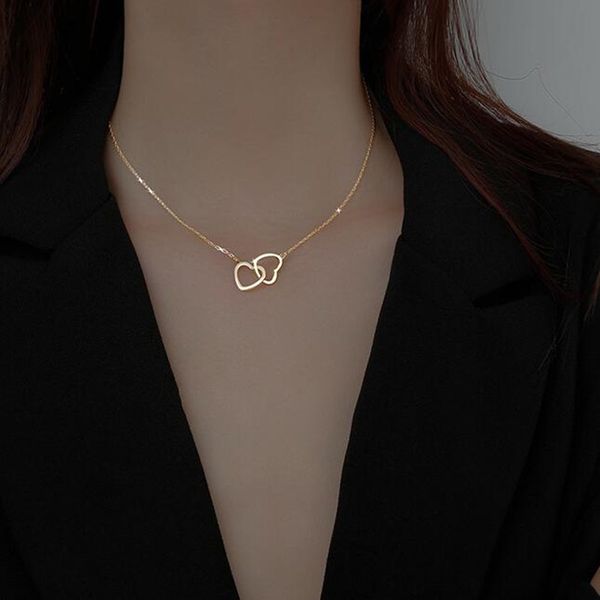 necklaces pendants 925 sterling silver shiny double heart love zircon circle gift for girl choker collar gift
necklaces pendants 925 sterling silver shiny double heart love zircon circle gift for girl choker collar gift