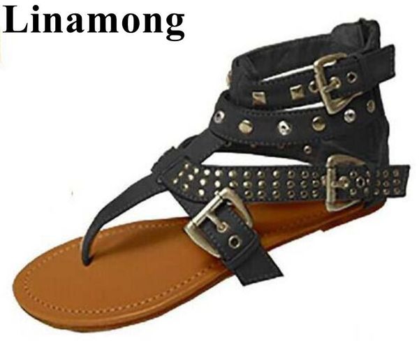 summer flat with rived decoration rome style shoes solid flack buckle strap casual fashion women shoessandals sandals, Black
summer flat with rived decoration rome style shoes solid flack buckle strap casual fashion women shoessandals sandals, Black