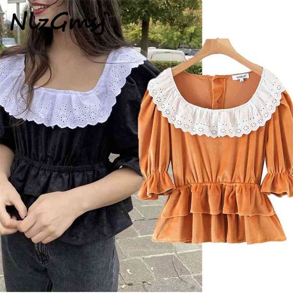 blouse women spring summer women and blouses vintage black camel shirt short sleeves velvet femme beach 210628, White
blouse women spring summer women and blouses vintage black camel shirt short sleeves velvet femme beach 210628, White