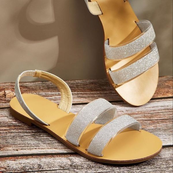 summer flat sandals women simple bright color buckle studded beach shoes plus size, Black
summer flat sandals women simple bright color buckle studded beach shoes plus size, Black