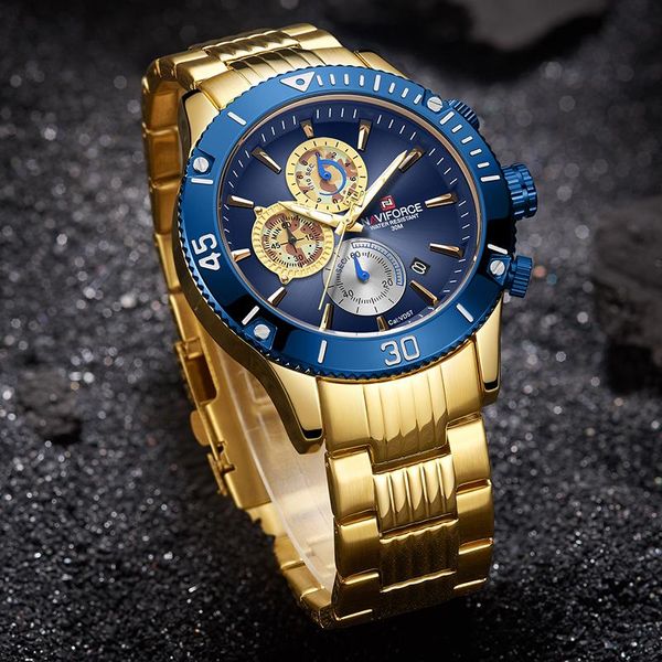 wristwatches naviforce business gold watches mens military quartz wristwatch steel strap waterproof clock male relogio masculin, Slivery;brown
wristwatches naviforce business gold watches mens military quartz wristwatch steel strap waterproof clock male relogio masculin, Slivery;brown