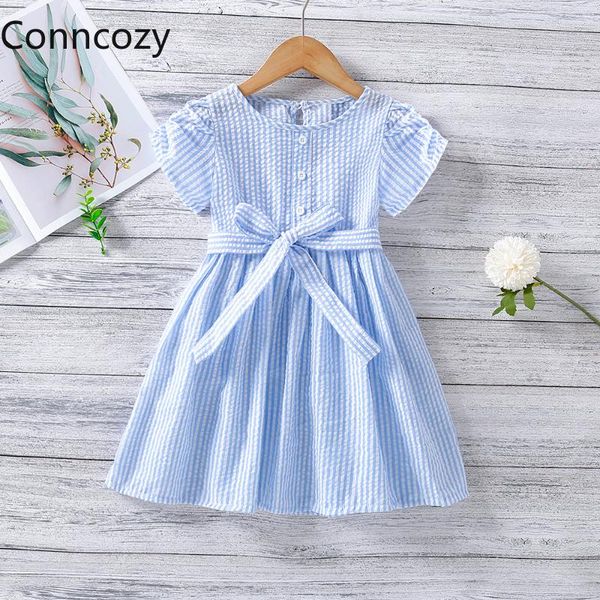 girl's dresses children's clothing 2021 summer girl korean striped navy wind waist dress flower princess kids, Red;yellow 
girl's dresses children's clothing 2021 summer girl korean striped navy wind waist dress flower princess kids, Red;yellow