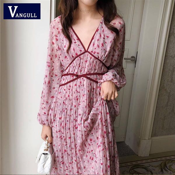 casual dresses vangull floral print chiffon holiday dress women v-neck mid-calf lantern sleeve sweet high waist loose beach style, Black;gray
casual dresses vangull floral print chiffon holiday dress women v-neck mid-calf lantern sleeve sweet high waist loose beach style, Black;gray
