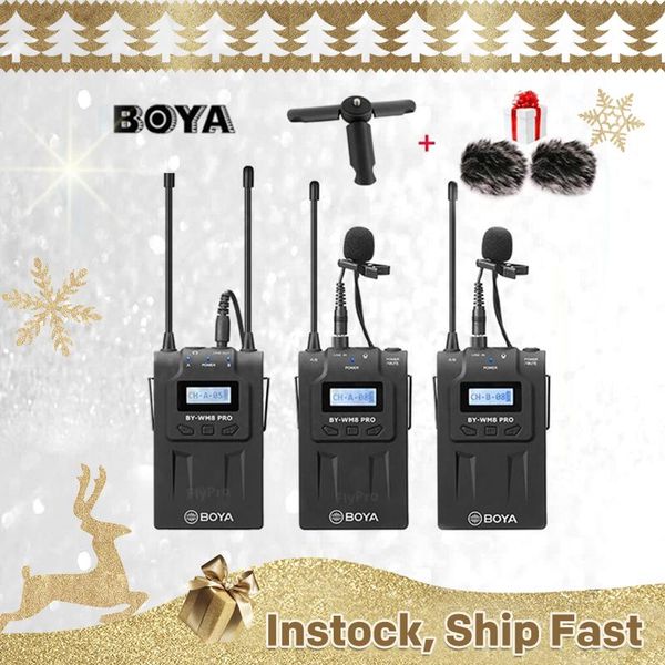 boya by-wm8 pro k1 k2 uhf dual-channel wireless microphone system interview receiver transmitter for dslr camera microphones
boya by-wm8 pro k1 k2 uhf dual-channel wireless microphone system interview receiver transmitter for dslr camera microphones