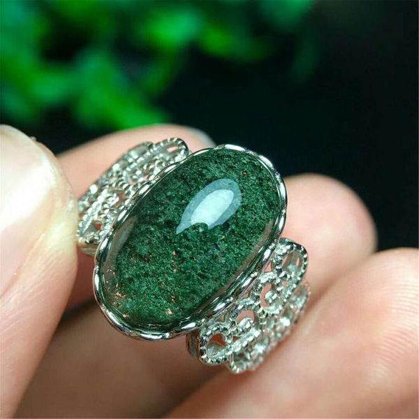 cluster rings genuine natural green phantom quartz gemstone fashion ring women men adjustable size silver party jewelry, Golden;silver
cluster rings genuine natural green phantom quartz gemstone fashion ring women men adjustable size silver party jewelry, Golden;silver