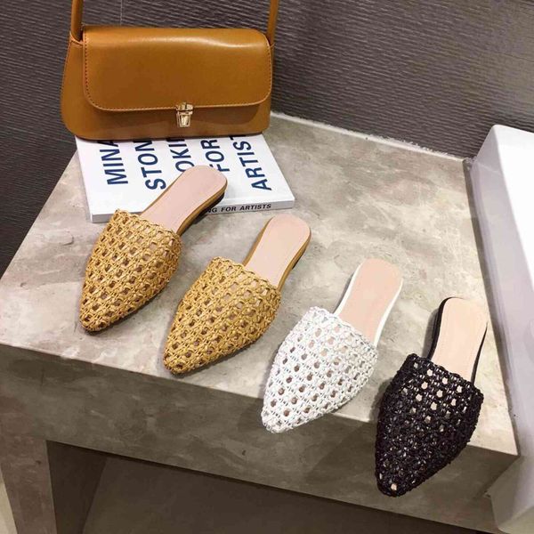 sandals pointed slippers rattan weave female summer beach loafer shoes women flat slides cane slip on hollow i9h0, Black
sandals pointed slippers rattan weave female summer beach loafer shoes women flat slides cane slip on hollow i9h0, Black