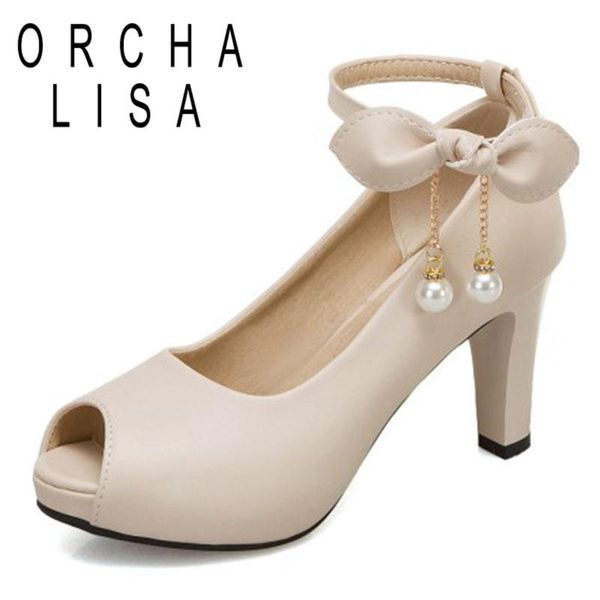 dress shoes orcha lisa summer concise woman pumps peep toe 7.5cm 9.5cm thin heels platforms bowtie pearl buckle size 32-43 leisure c1933, Black
dress shoes orcha lisa summer concise woman pumps peep toe 7.5cm 9.5cm thin heels platforms bowtie pearl buckle size 32-43 leisure c1933, Black