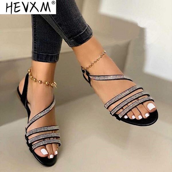 women's sandals 2021 casual ladies flat shoes rhinestones bling summer comfort cross slip on woman sandalias female footwear, Black
women's sandals 2021 casual ladies flat shoes rhinestones bling summer comfort cross slip on woman sandalias female footwear, Black