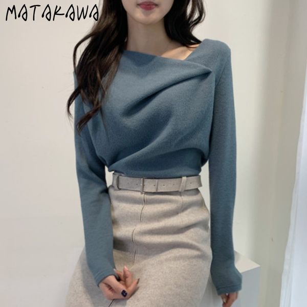 matakawa fashion knitted bottoming woman sweaters autumn korean long-sleeved slim sweater women 210513, White;black
matakawa fashion knitted bottoming woman sweaters autumn korean long-sleeved slim sweater women 210513, White;black