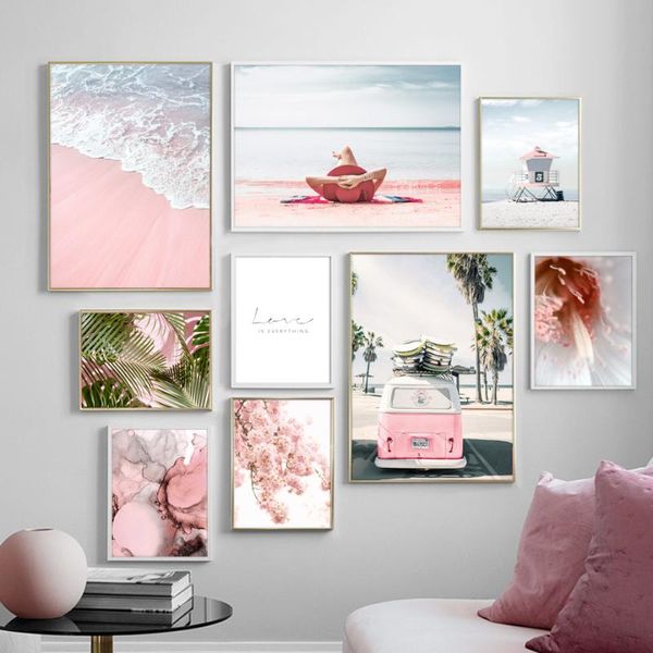 paintings pink sea beach bus girl palm tree landscape wall art canvas painting nordic posters & prints pictures for living room decor
paintings pink sea beach bus girl palm tree landscape wall art canvas painting nordic posters & prints pictures for living room decor