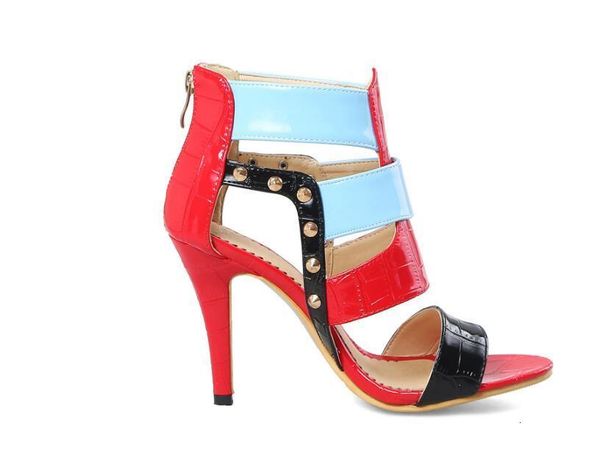 sandals roman rivets with matching color high heels women's shoes large size foreign trade p3yi, Black
sandals roman rivets with matching color high heels women's shoes large size foreign trade p3yi, Black
