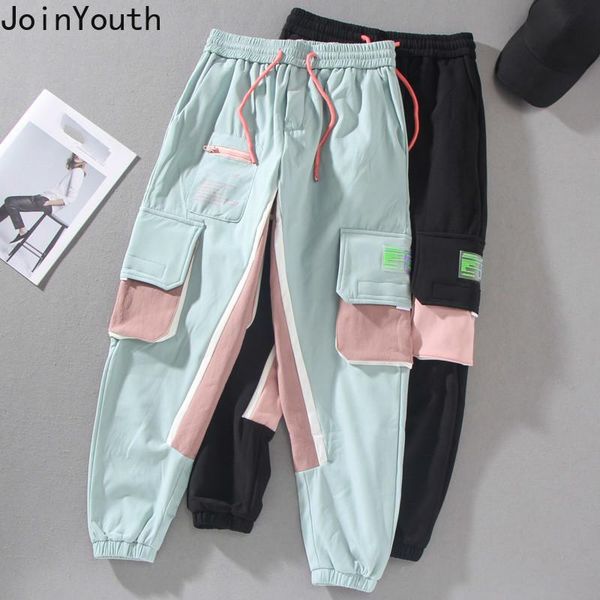 women's pants & capris joinyouth harajuku hip hop cargo women street contrast color pockets 2021 fashion lace up elastic waist pant 570, Black;white
women's pants & capris joinyouth harajuku hip hop cargo women street contrast color pockets 2021 fashion lace up elastic waist pant 570, Black;white