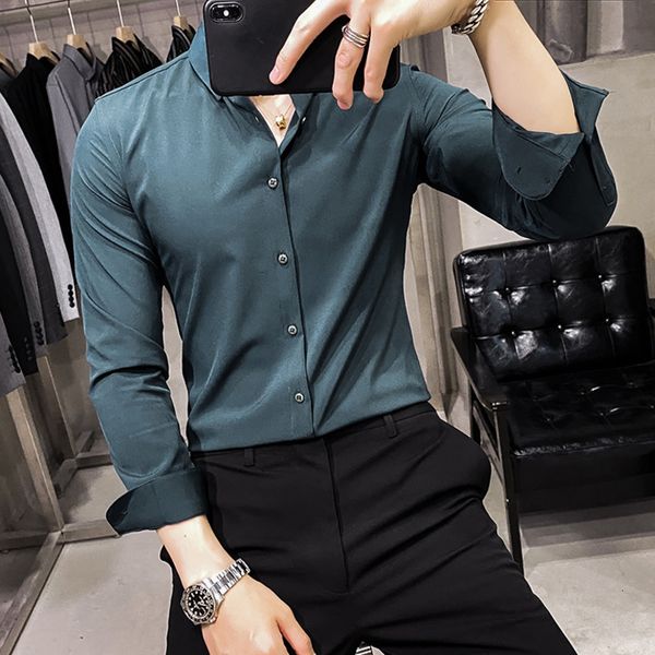 men's casual shirts 7xl 6xl plus size solid color shirt men luxury print mens long sleeve business slim fit camisa social masculina t4w, White;black 
men's casual shirts 7xl 6xl plus size solid color shirt men luxury print mens long sleeve business slim fit camisa social masculina t4w, White;black
