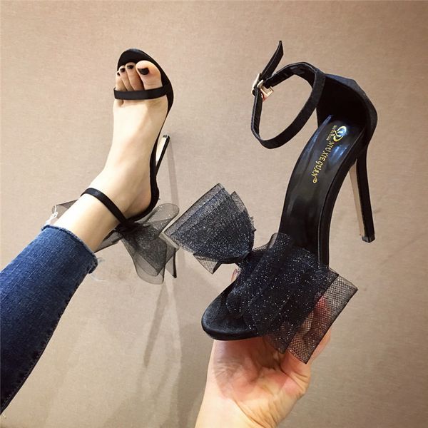 sandals women pointed toe buckle strap stilettos ladies shoes high heels net yarn big bow 6h7z, Black
sandals women pointed toe buckle strap stilettos ladies shoes high heels net yarn big bow 6h7z, Black