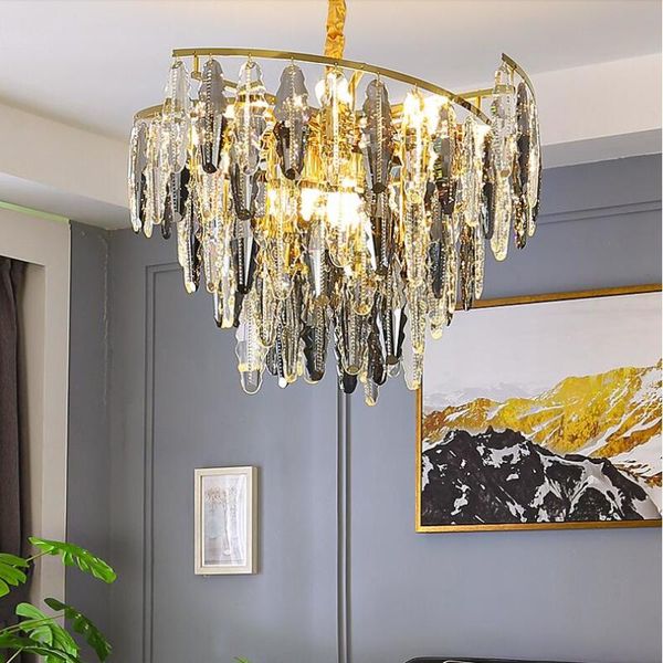 chandeliers luxury crystal chandelier modern simple living room lamp k9 decorative soot/clear light mixed color
chandeliers luxury crystal chandelier modern simple living room lamp k9 decorative soot/clear light mixed color