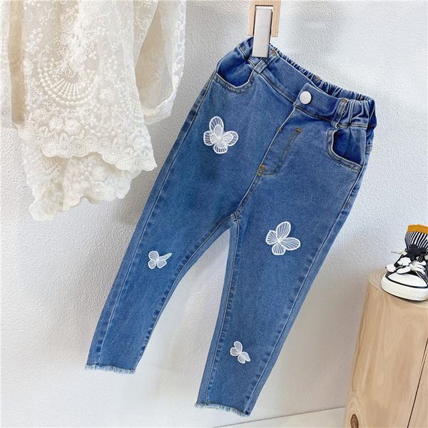 jeans 2-7t for kid girls toddler baby clothes butterfly print denim pants elegant cute sweet lovely infant children trousers, Blue
jeans 2-7t for kid girls toddler baby clothes butterfly print denim pants elegant cute sweet lovely infant children trousers, Blue