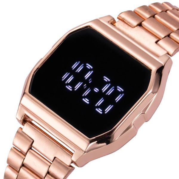 wristwatches 2021 fashion luxury women's watches electronic digital women men stainless steel watch womens led clock, Slivery;brown
wristwatches 2021 fashion luxury women's watches electronic digital women men stainless steel watch womens led clock, Slivery;brown