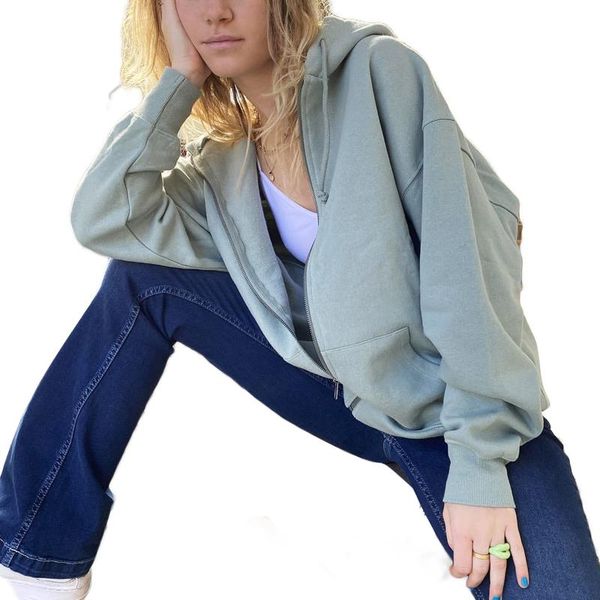 women's hoodies & sweatshirts y2k loose zip up long sleeve solid color drawstring hooded, Black
women's hoodies & sweatshirts y2k loose zip up long sleeve solid color drawstring hooded, Black