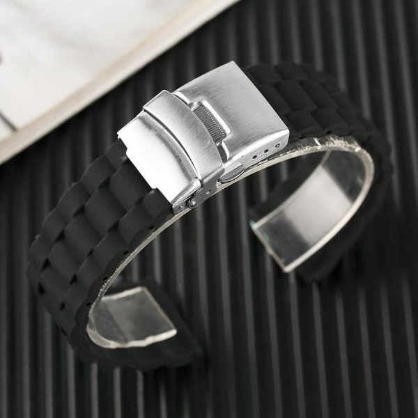 watch bands casual fold over clasp rubber band strap + 2 spring bars men women waterproof with safety diving replacement, Black;brown
watch bands casual fold over clasp rubber band strap + 2 spring bars men women waterproof with safety diving replacement, Black;brown