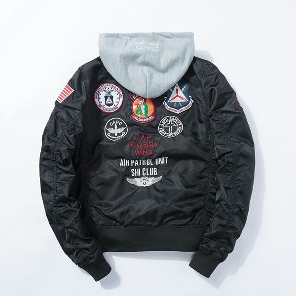 badge embroidered trendy jacket men's autumn new couple personalized hip hop flight suit thin baseball, Black
badge embroidered trendy jacket men's autumn new couple personalized hip hop flight suit thin baseball, Black