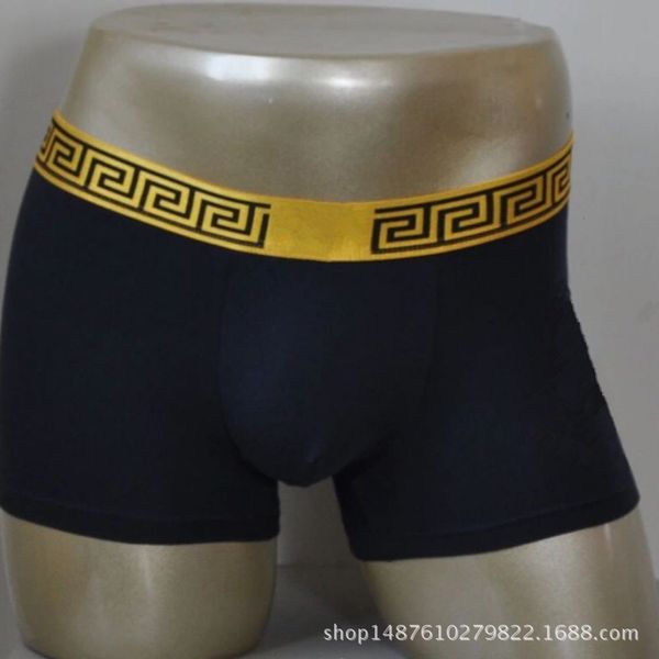 head gold underwear cotton boxers men's, Black;white