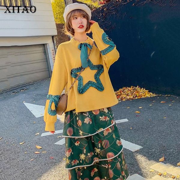 two piece dress xitao cute lace star shape pattern sweater fashion set ruffle beaded skirt 2021 spring 2 women gcc3309, White
two piece dress xitao cute lace star shape pattern sweater fashion set ruffle beaded skirt 2021 spring 2 women gcc3309, White