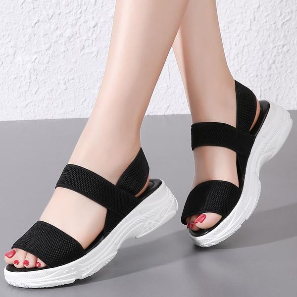 sandals casual and comfortable all-match hollow elastic band buckle trifle bottom women's platform beach shoes, Black
sandals casual and comfortable all-match hollow elastic band buckle trifle bottom women's platform beach shoes, Black