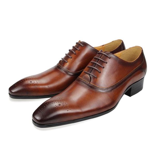 dress shoes luxury man genuine leather fashion men wedding casual office business oxfords pointed toe lace-up summer custom, Black
dress shoes luxury man genuine leather fashion men wedding casual office business oxfords pointed toe lace-up summer custom, Black